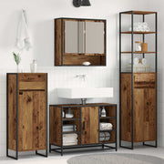 Kupaonski ormar Staro drvo 40 x 30 x 180 cm Konstruirano drvo