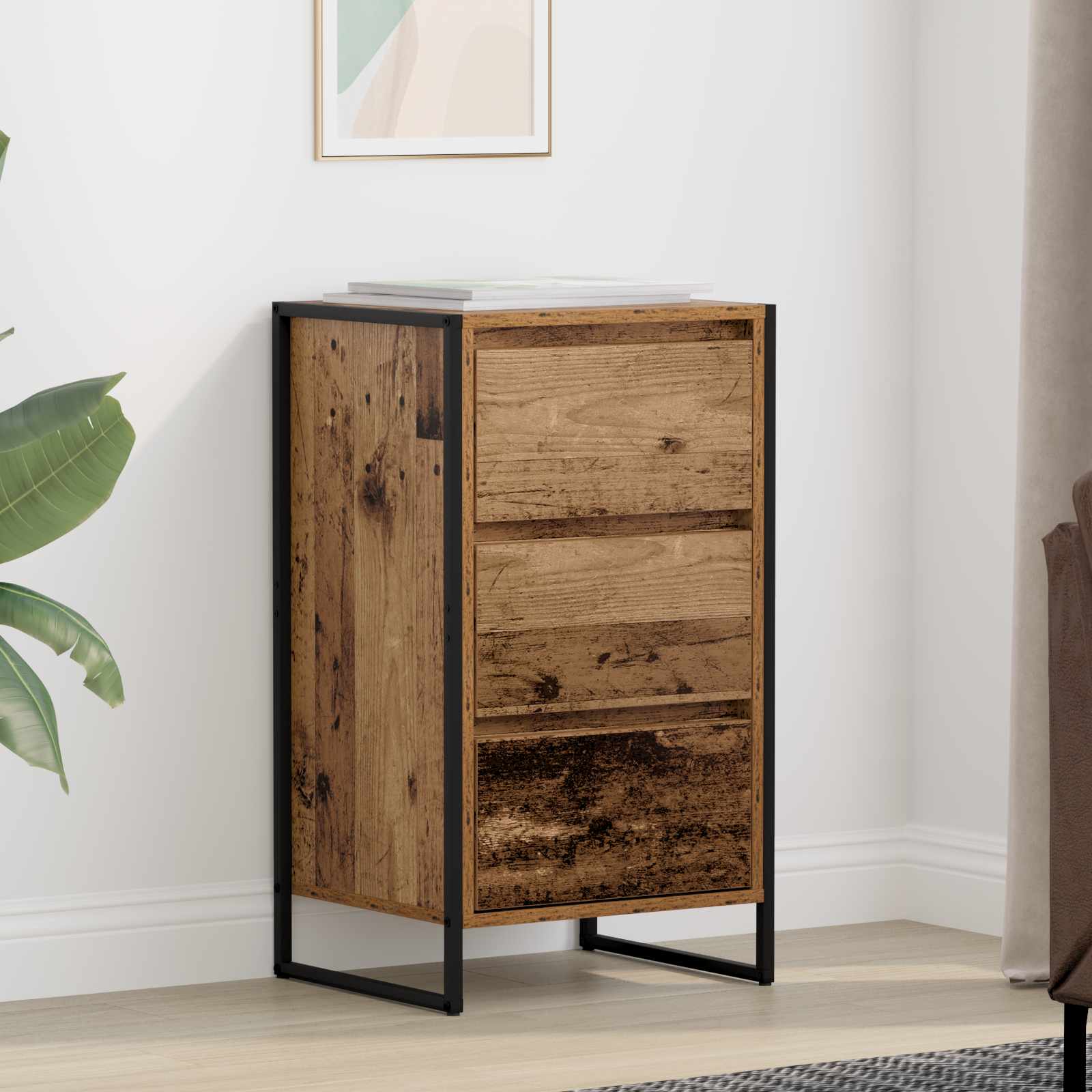 Kreveta Staro drvo 42 x 36 x 75.5 cm Konstruirano drvo
