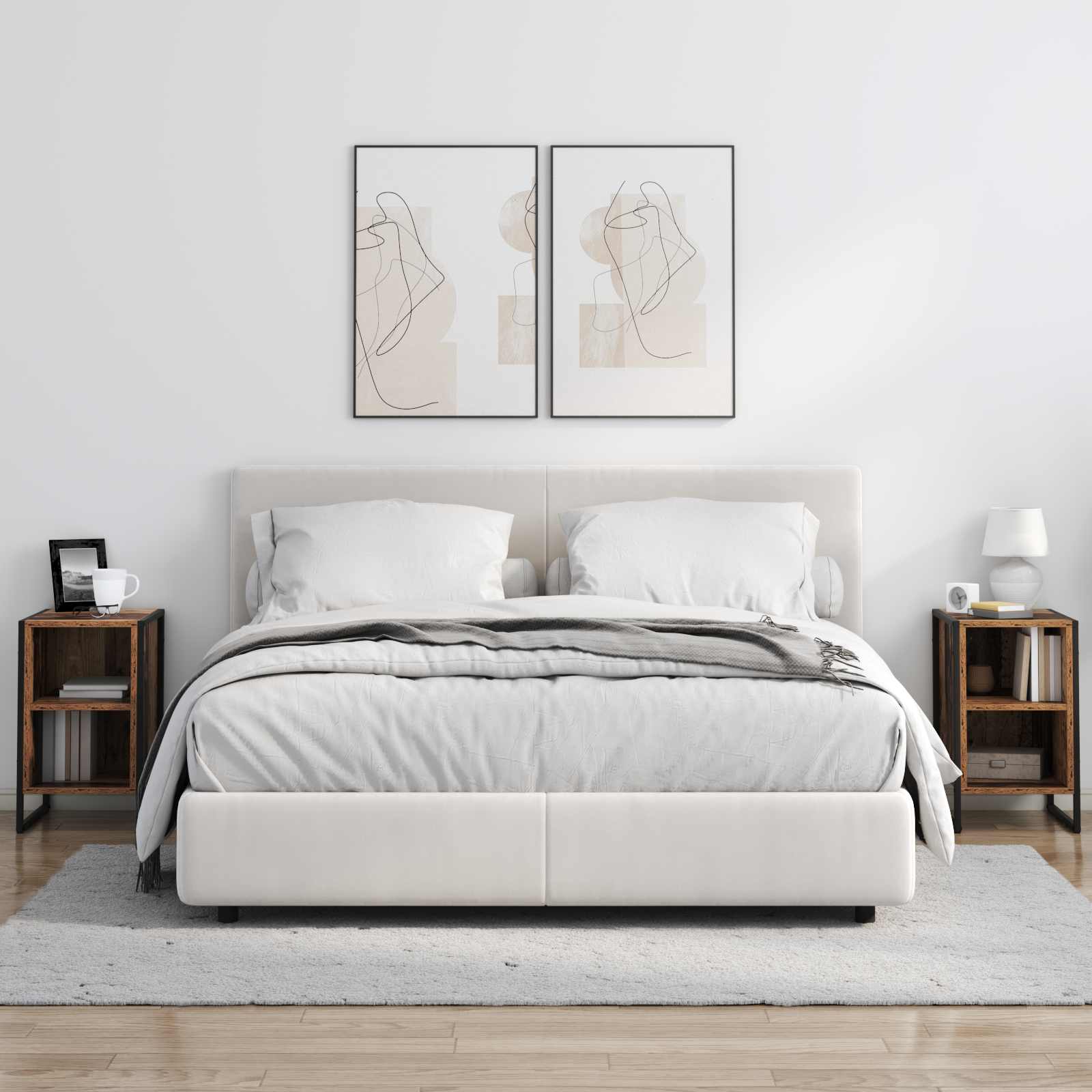 Noćni ormarić Staro drvo 39.5 x 30 x 50 cm Konstruirano drvo
