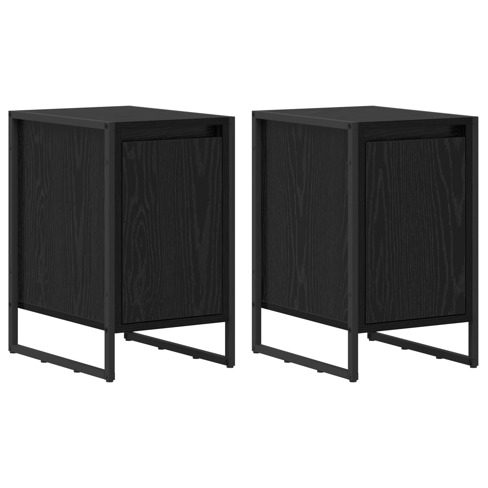 Noćni ormarić 2 pcs Crni hrast 39,5 x 30 x 50 cm