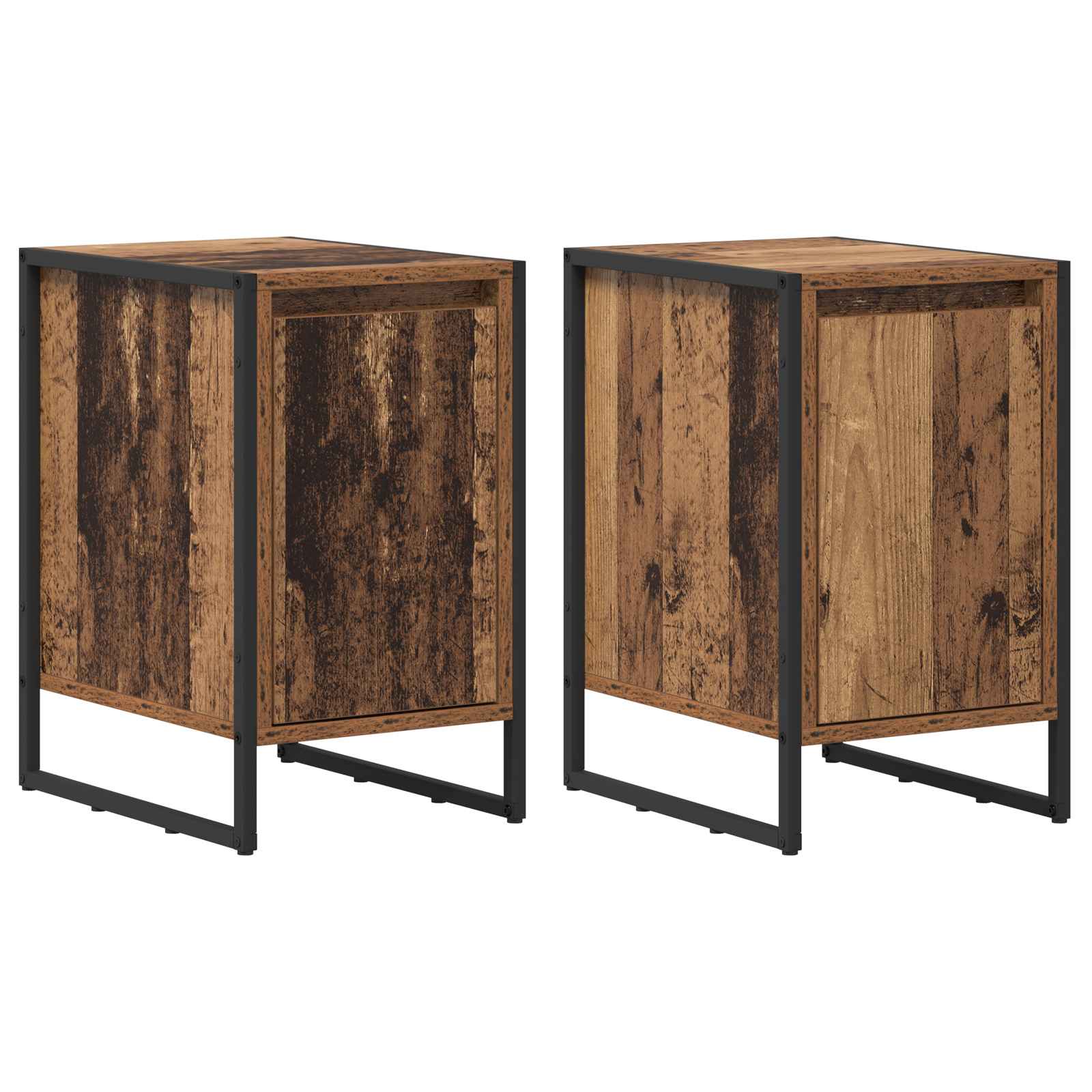 Noćni ormarić 2 pcs Staro drvo 39,5 x 30 x 50 cm