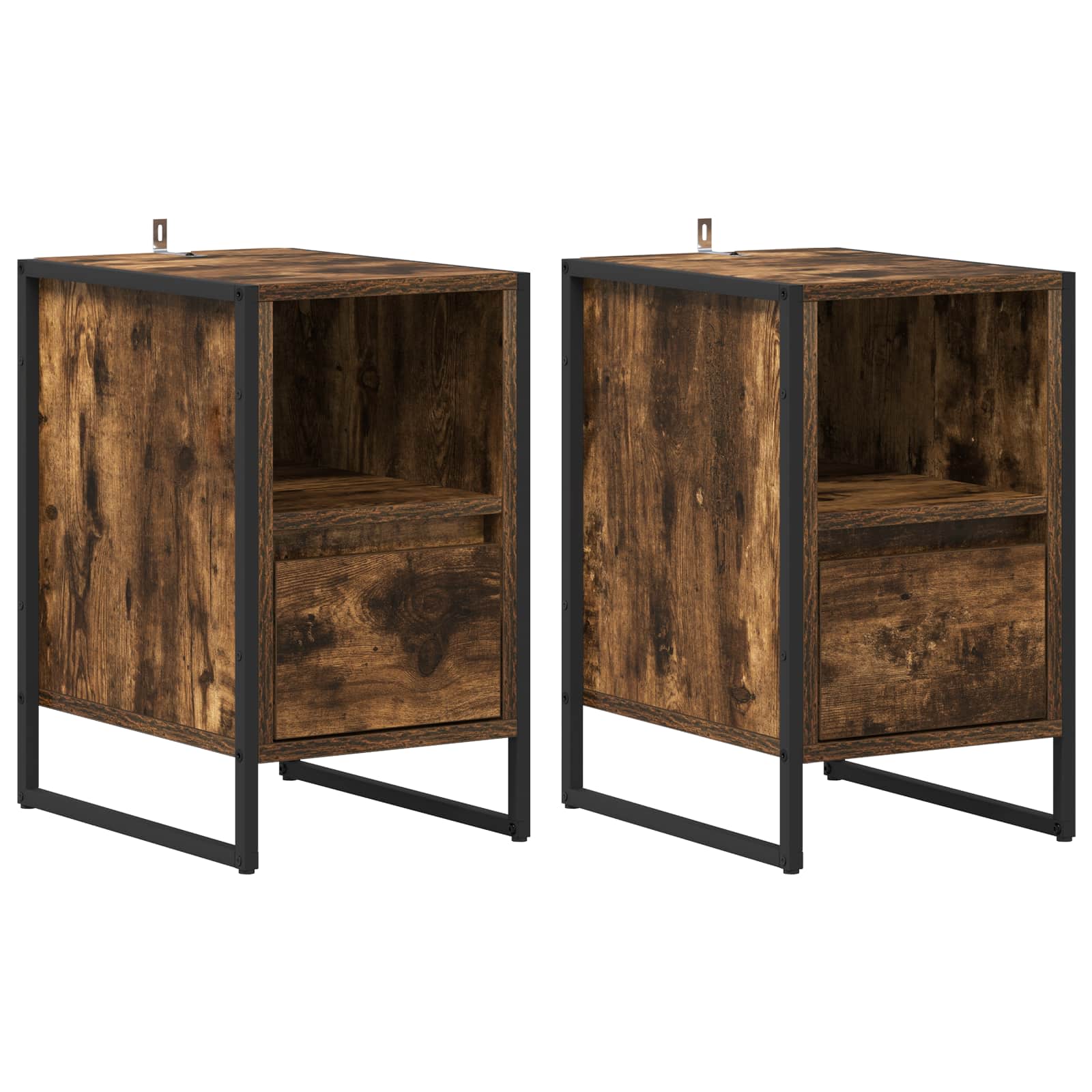 Noćni ormarić s ladicama 2 pcs Dimni hrast 39,5 x 30 x 50 cm