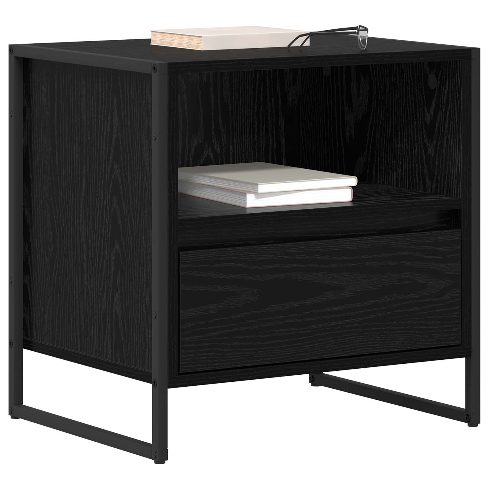 Noćni ormarić s ladicama 2 pcs Crni hrast 50 x 39,5 x 50 cm