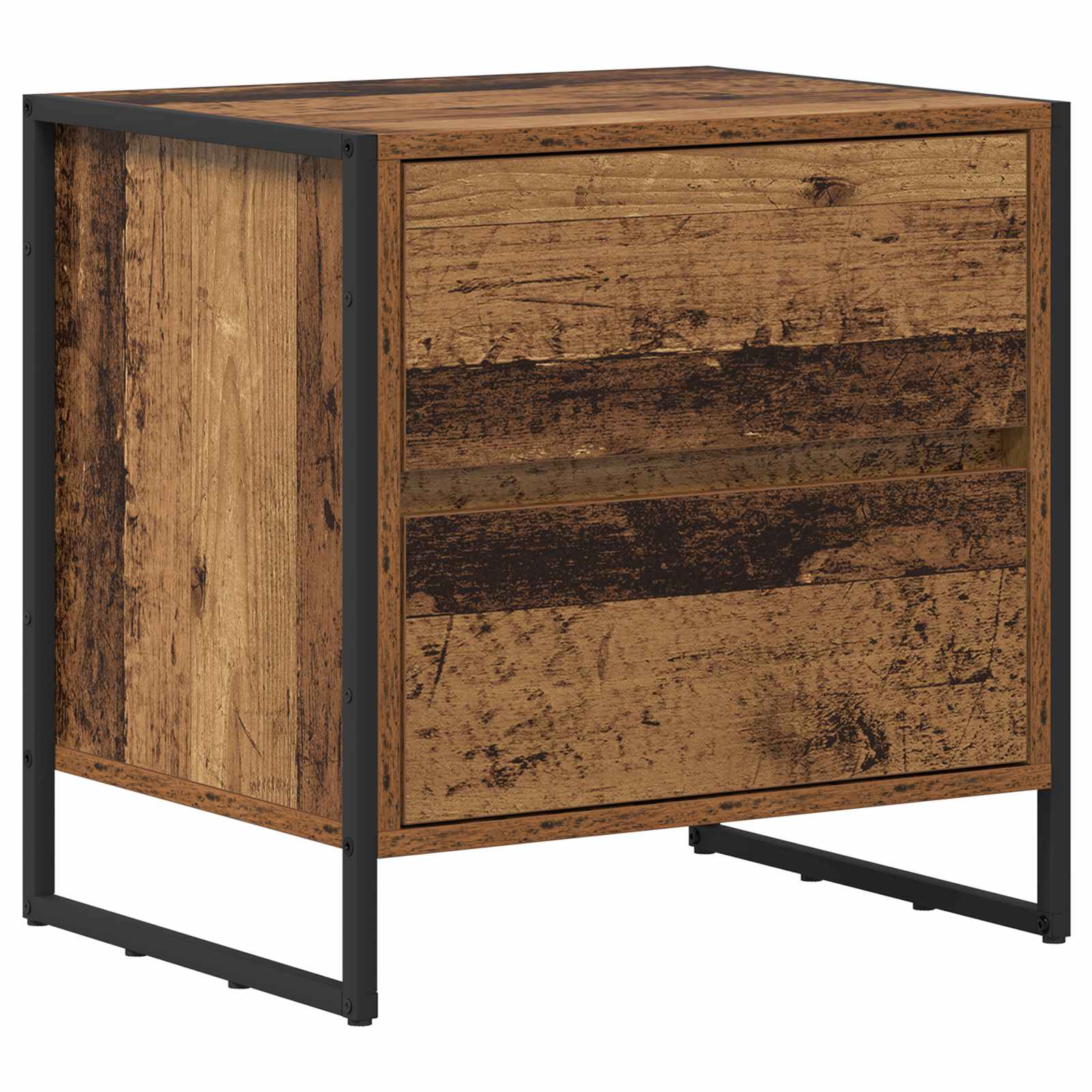Noćni ormarić s ladicama 2 pcs Staro drvo 50 x 39.5 x 50 cm