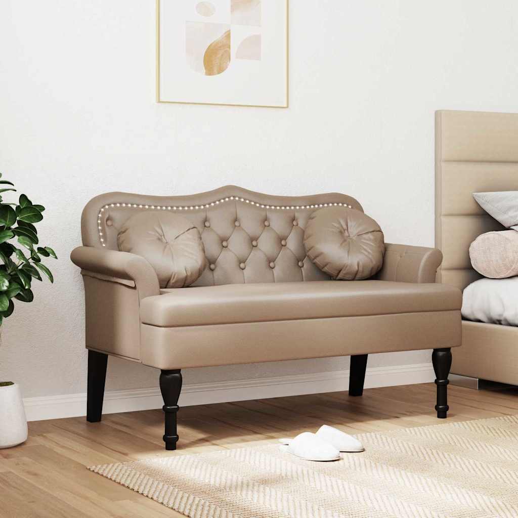 Chesterfield klupa Boja cappuccina 120.5 x 65 x 75 cm