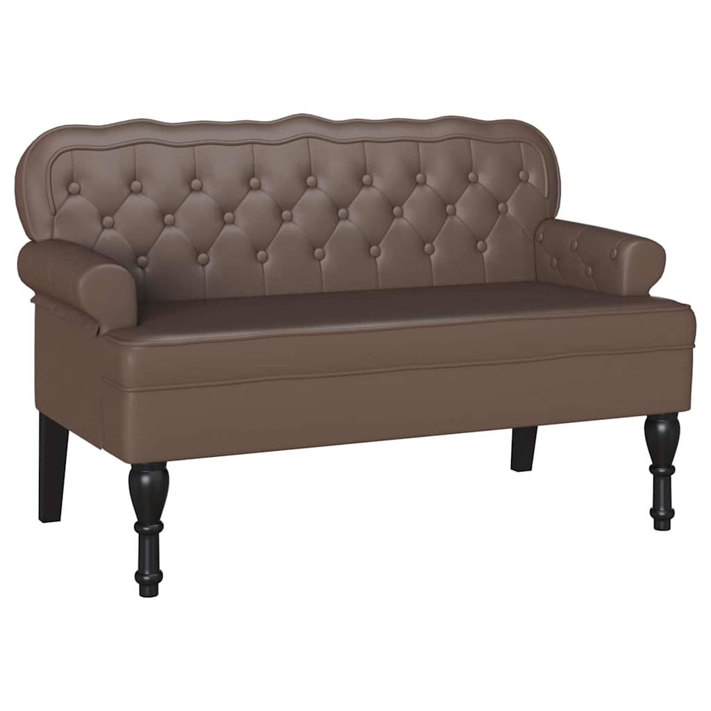 Chesterfield klupa Smeđa 119,5 x 64,5 x 75 cm Lažna koža