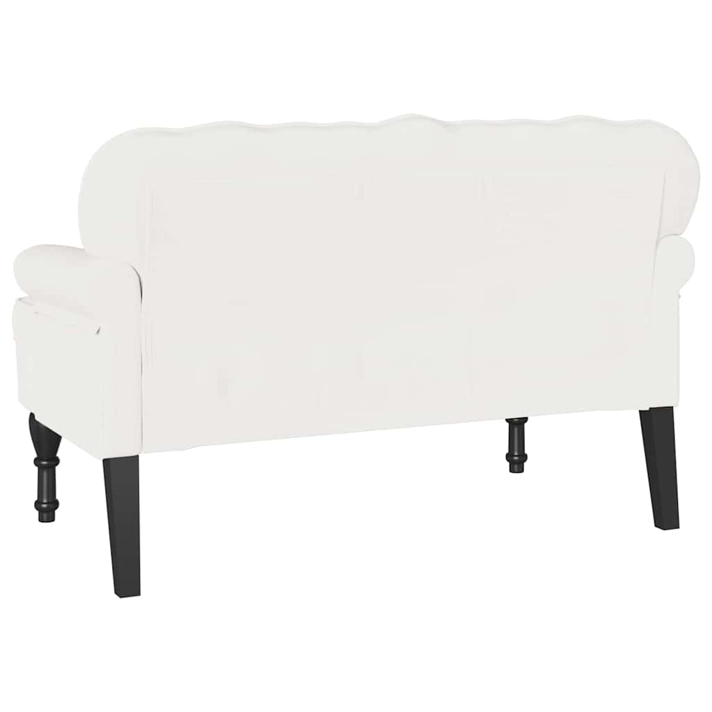 Chesterfield klupa Bijelo 119,5 x 64,5 x 75 cm Lažna koža