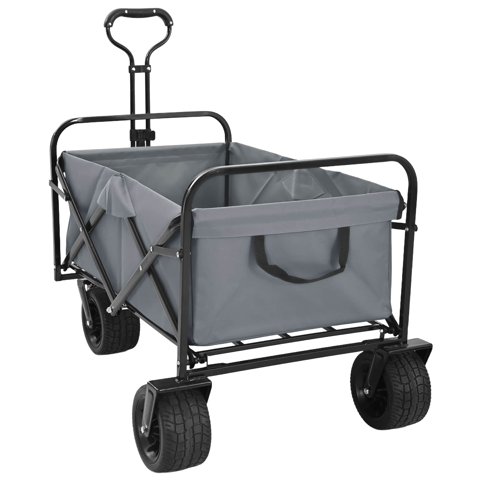 Preklopna kolica Siva 89 x 63 x 96 cm Čelik i Oxford poliester