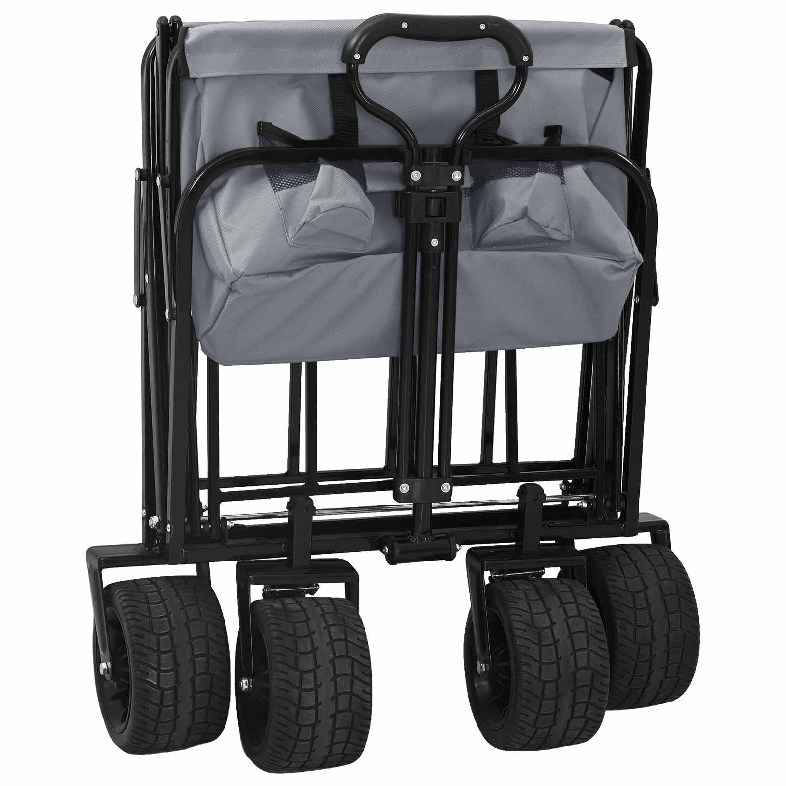 Preklopna kolica Siva 89 x 63 x 96 cm Čelik i Oxford poliester