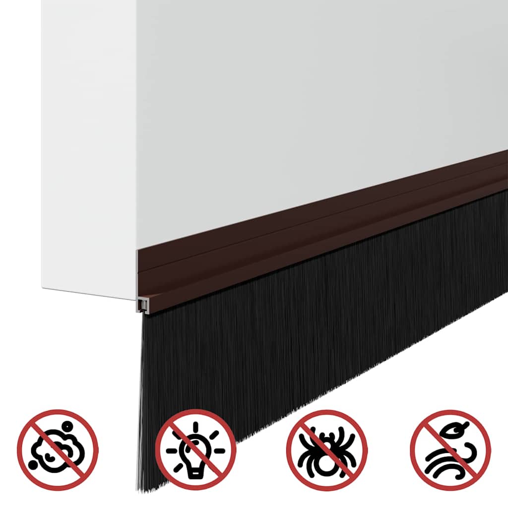 Samoljepljivi pečati za vrata 6 pcs Smeđa 100 cm