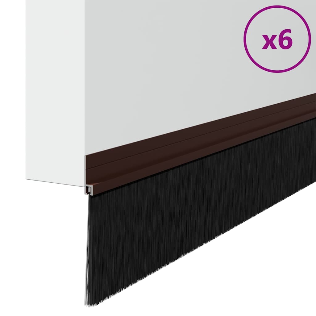 Samoljepljivi pečati za vrata 6 pcs Smeđa 100 cm