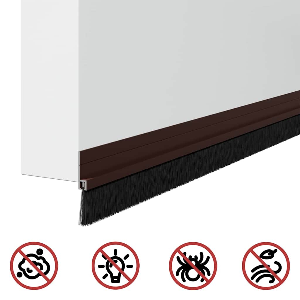 Samoljepljivi pečati za vrata 12 pcs Smeđa 100 cm