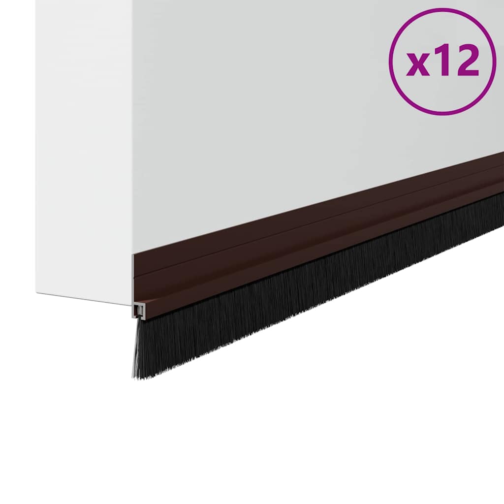 Samoljepljivi pečati za vrata 12 pcs Smeđa 100 cm