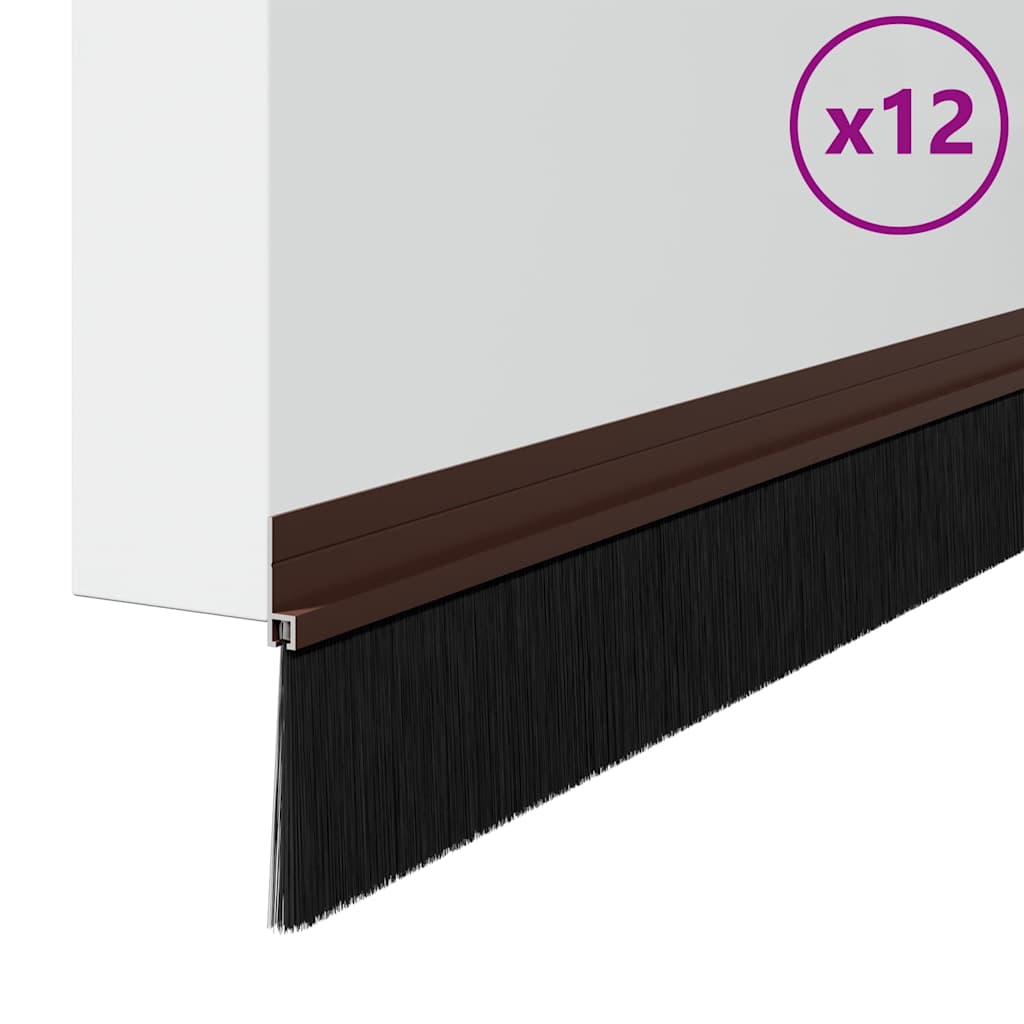 Samoljepljivi pečati za vrata 12 pcs Smeđa 100 cm