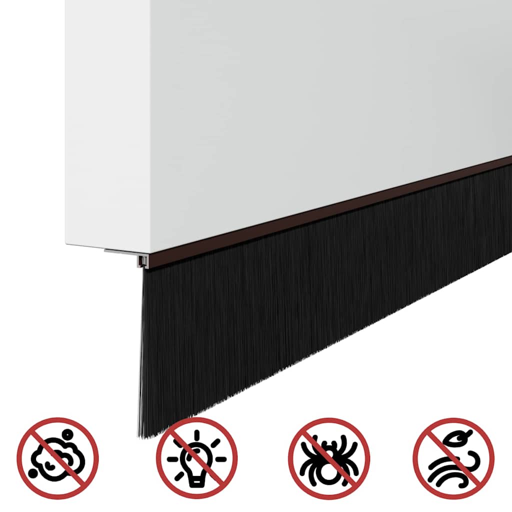Samoljepljivi pečati za vrata 6 pcs Smeđa 100 cm