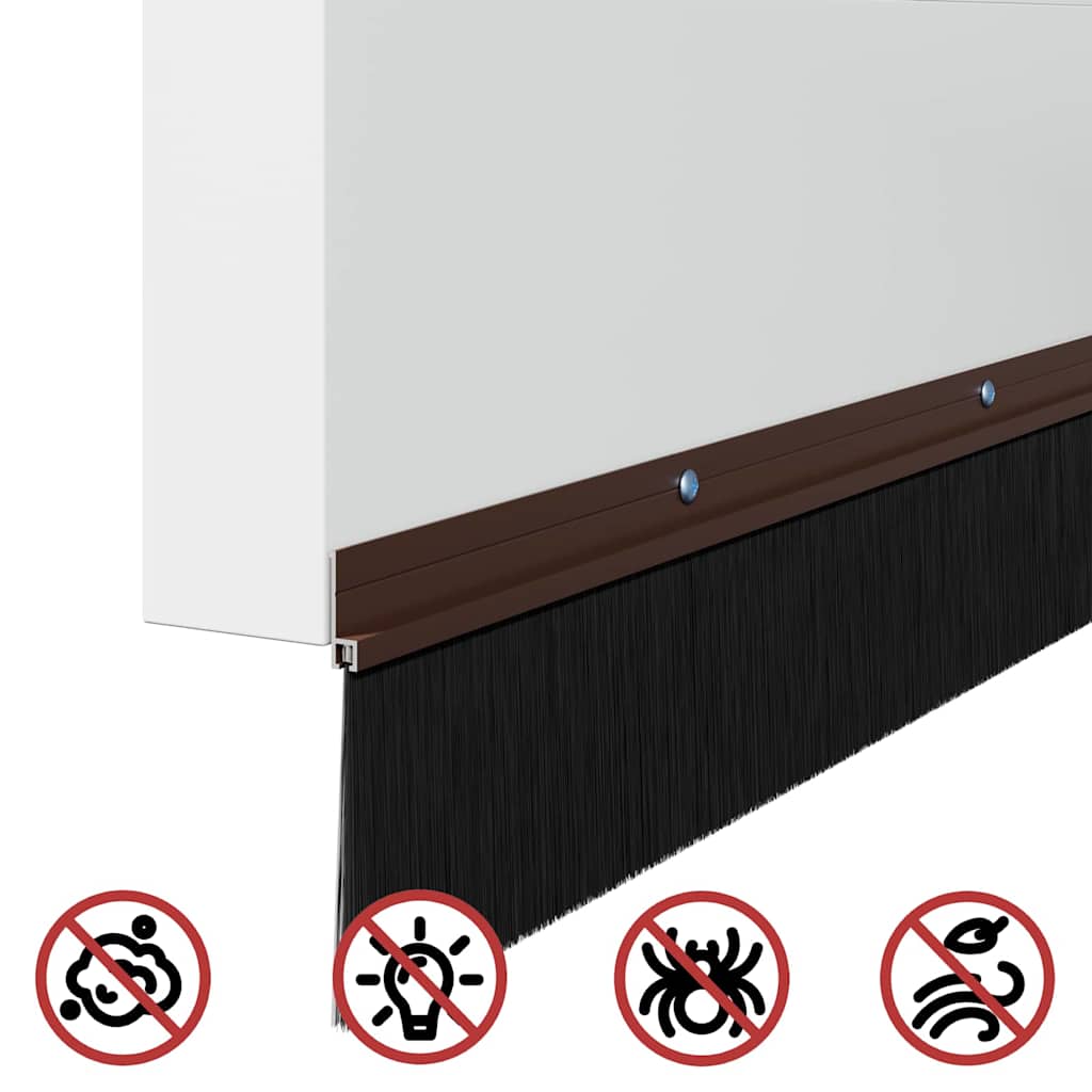 Držač četke za vrata 2 pcs Smeđa 100 cm Aluminijski legura
