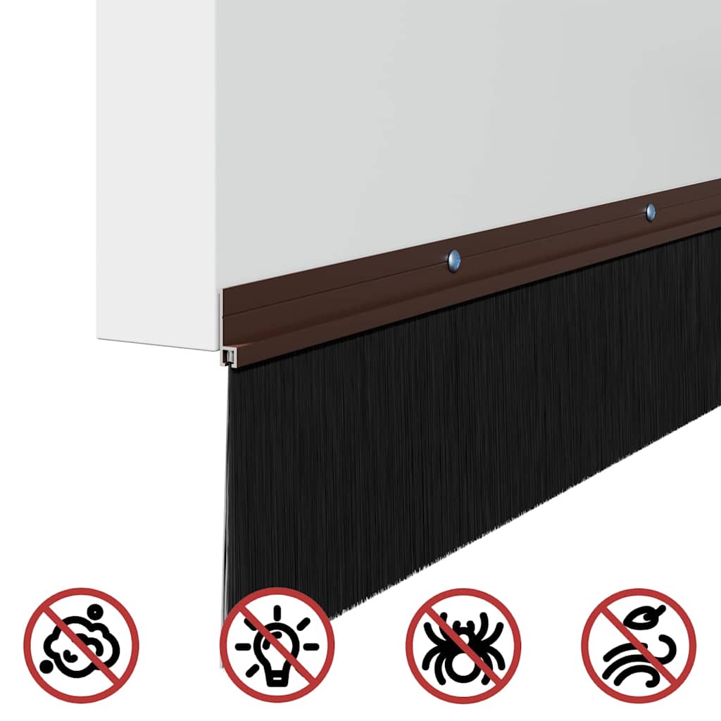 Držač četke za vrata 6 pcs Smeđa 100 cm Aluminijski legura