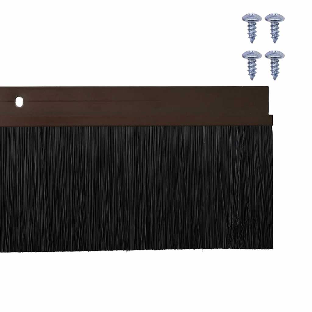 Držač četke za vrata 12 pcs Smeđa 100 cm Aluminijski legura