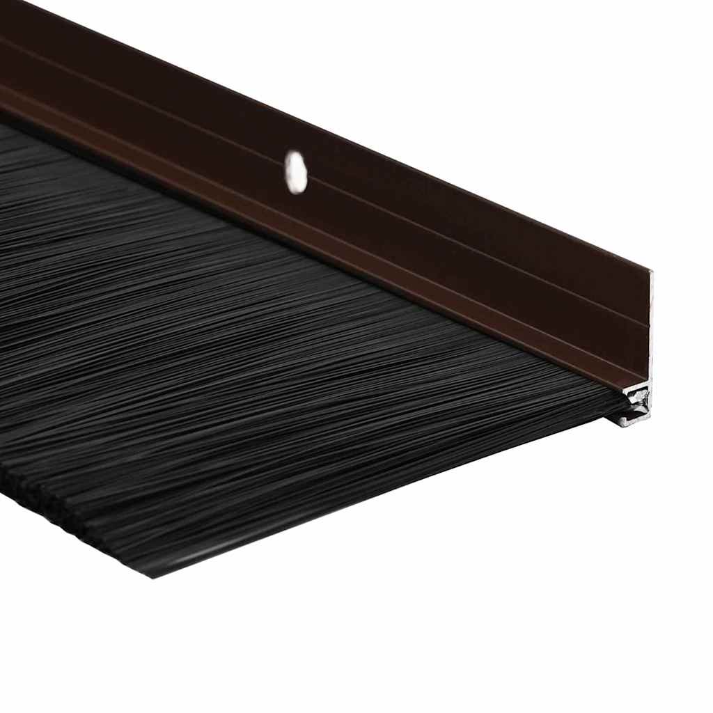Držač četke za vrata 2 pcs Smeđa 100 cm Aluminijski legura