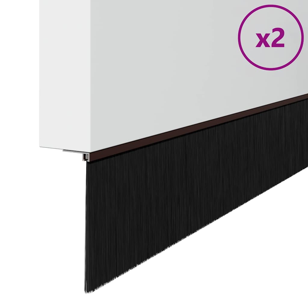 Držač četke za vrata 2 pcs Smeđa 100 cm Aluminijski legura