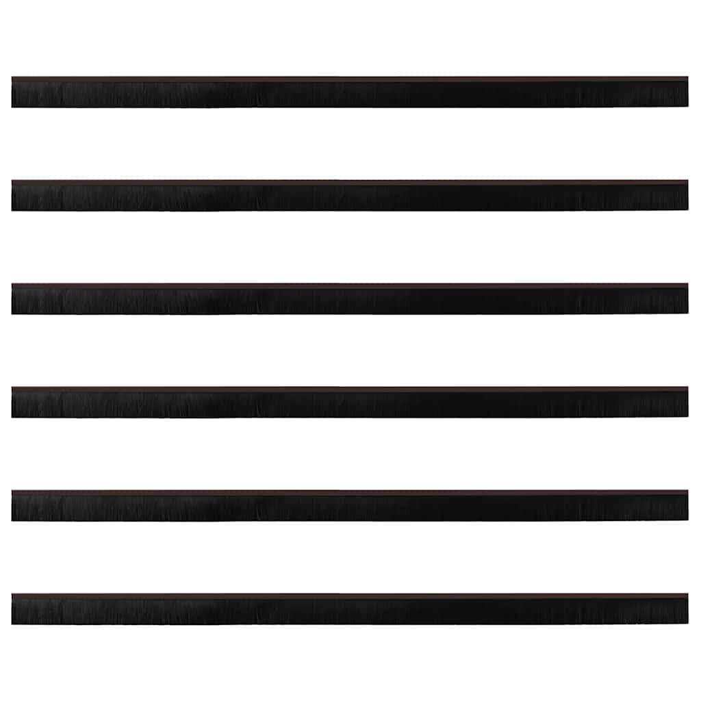 Držač četke za vrata 6 pcs Smeđa 100 cm Aluminijski legura