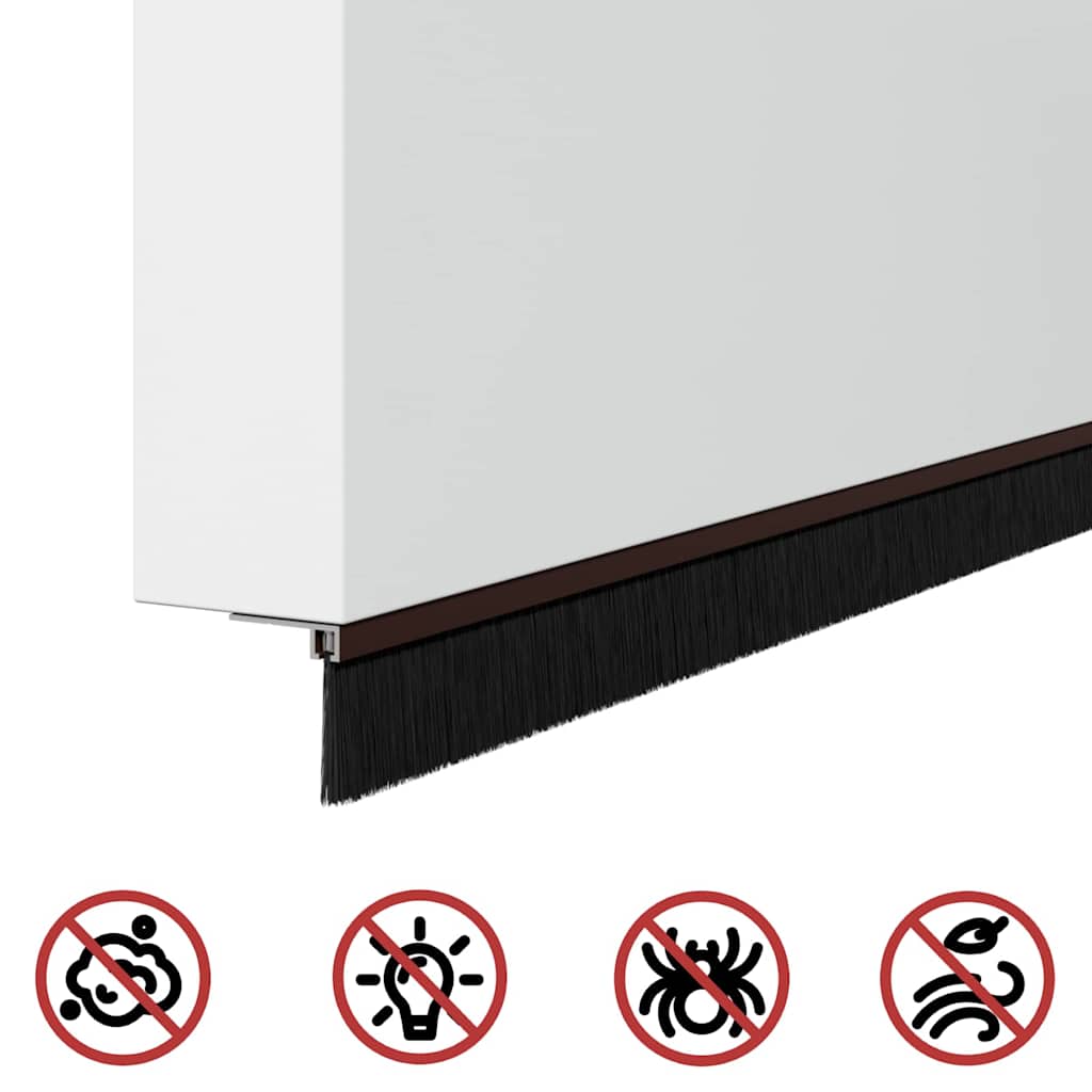 Držač četke za vrata 12 pcs Smeđa 100 cm Aluminijski legura