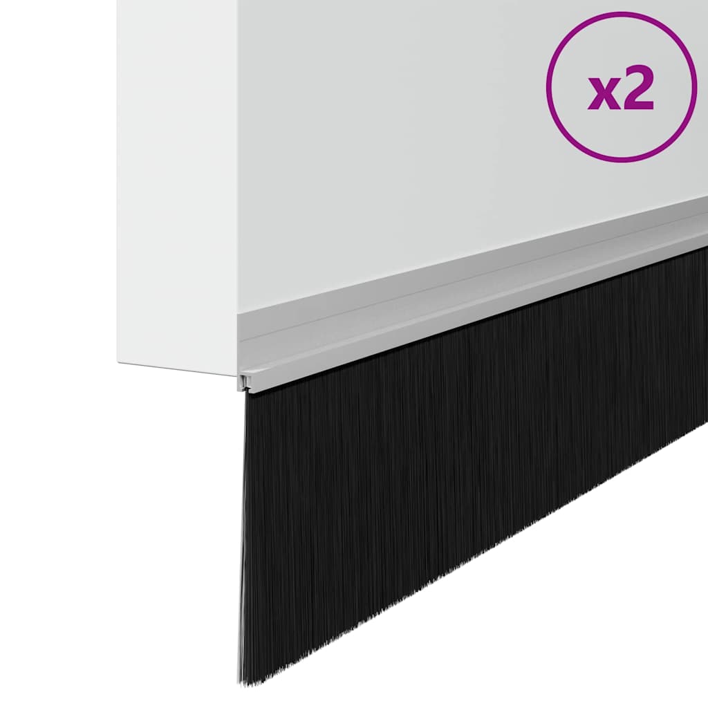 Samoljepljivi pečati za vrata 2 pcs Srebrno 100 cm