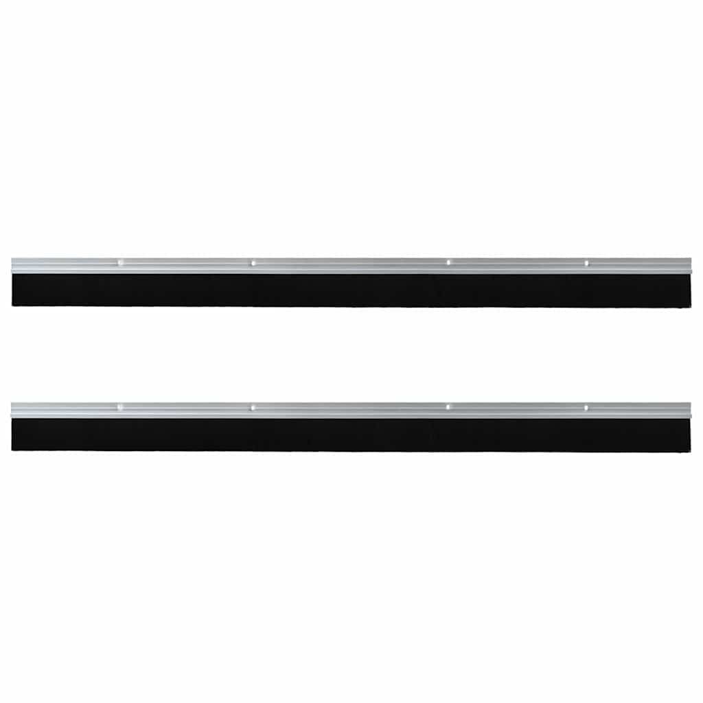 Držač četke za vrata 2 pcs Srebrno 100 cm Aluminijski legura