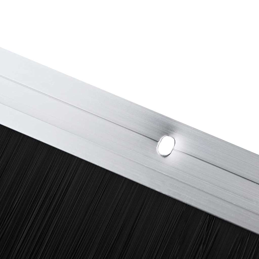 Držač četke za vrata 2 pcs Srebrno 100 cm Aluminijski legura