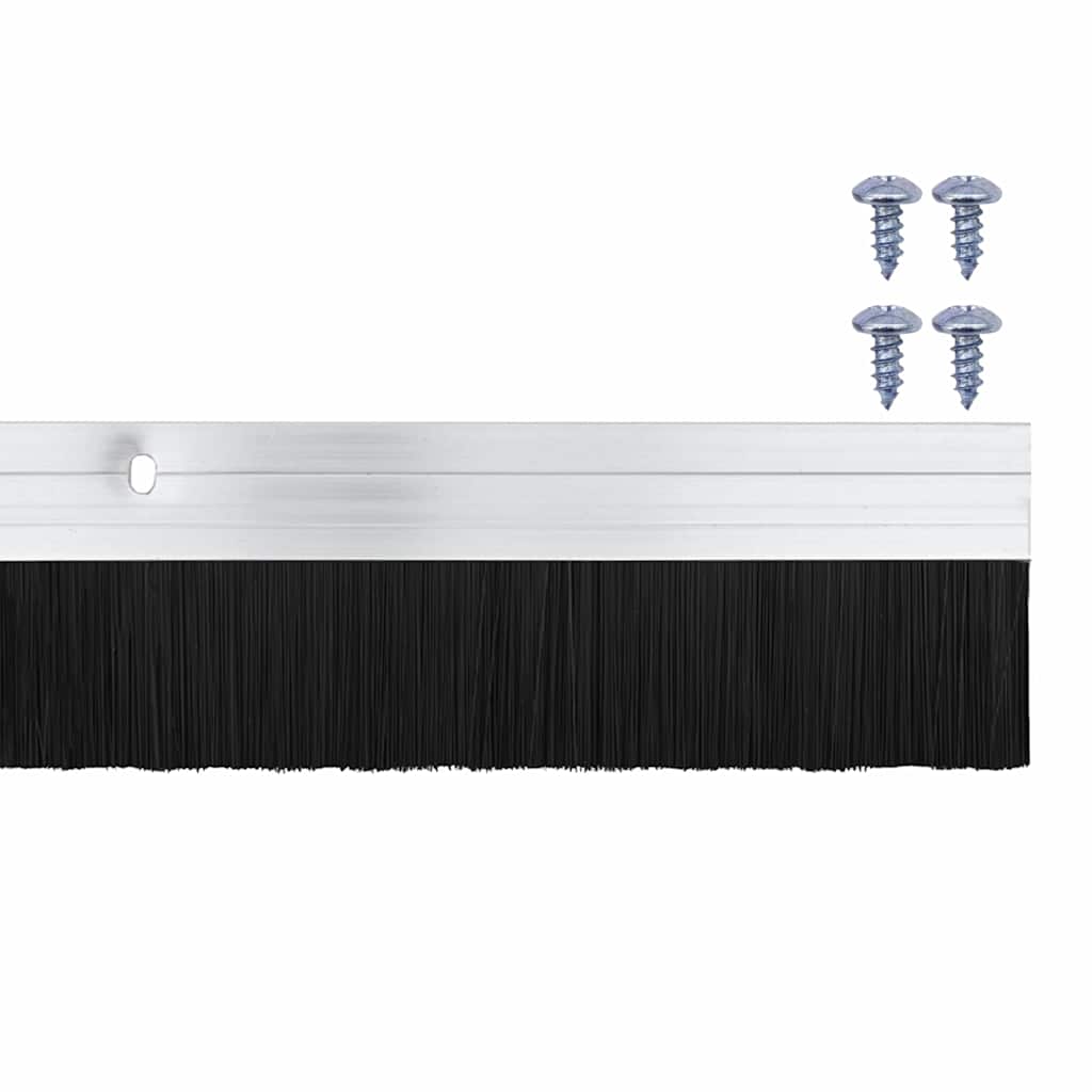 Držač četke za vrata 6 pcs Srebrno 100 cm Aluminijski legura