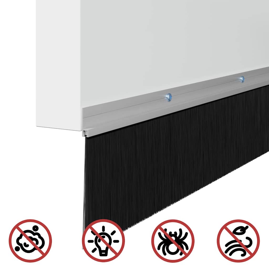 Držač četke za vrata 12 kom. Srebrna 100 cm Aluminijski legura