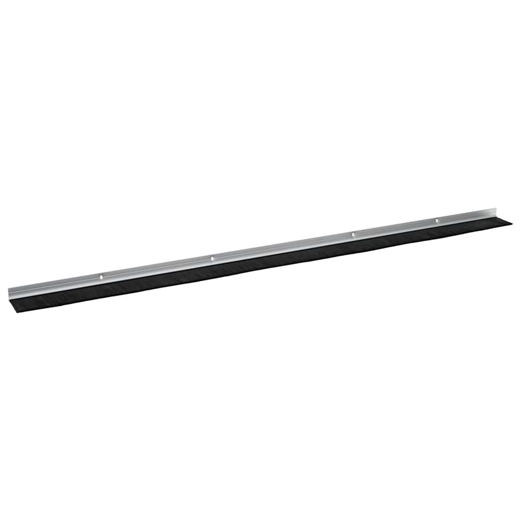 Držač četke za vrata 2 pcs Srebrno 100 cm Aluminijski legura
