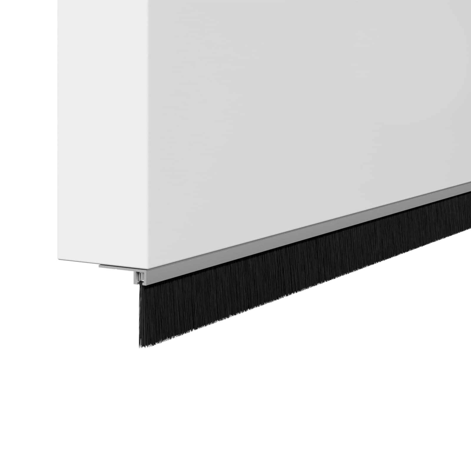 Držač četke za vrata 2 pcs Srebrno 100 cm Aluminijski legura