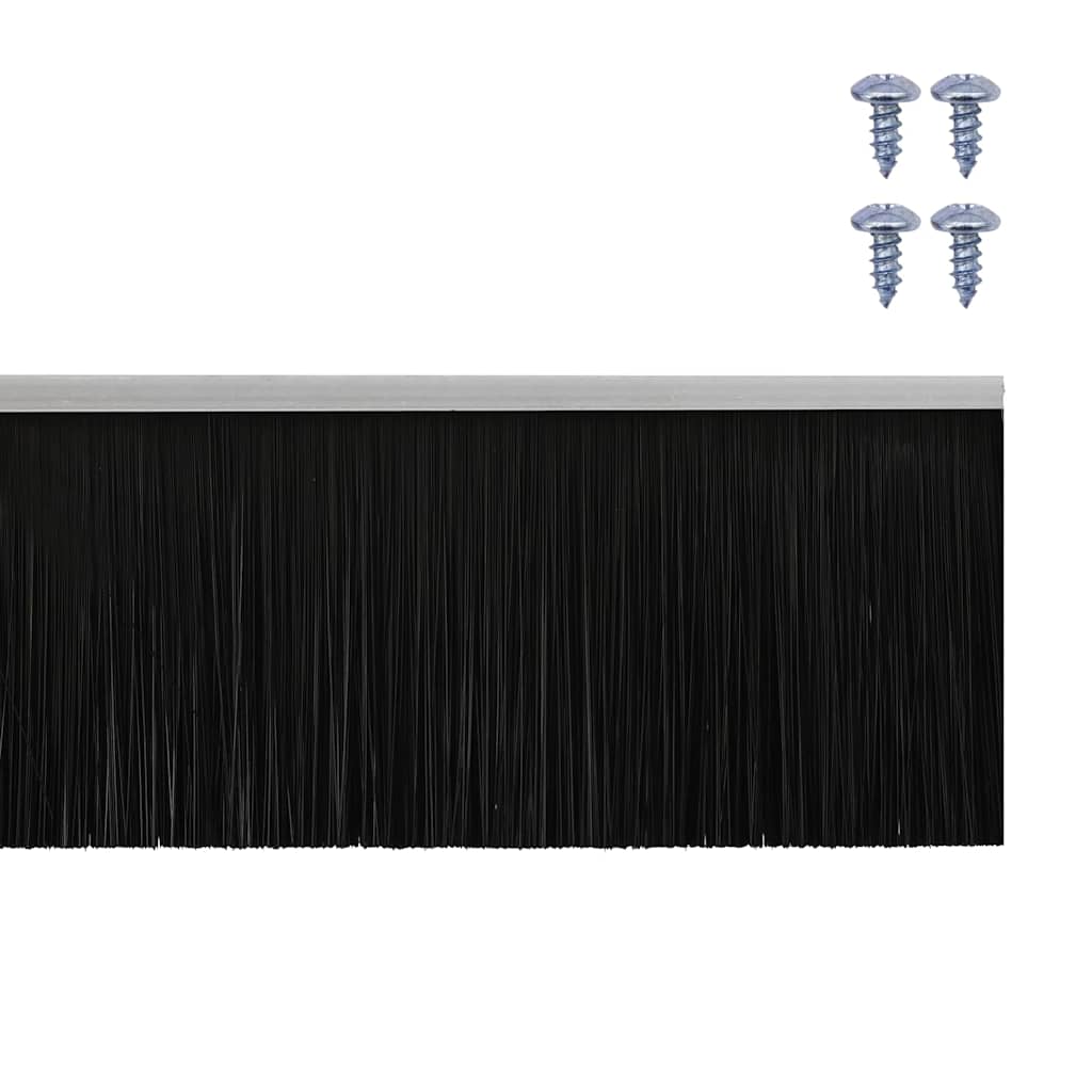 Držač četke za vrata 2 pcs Srebrno 100 cm Aluminijski legura