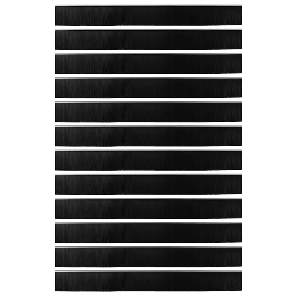 Držač četke za vrata 12 pcs Srebrno 100 cm Aluminijski legura