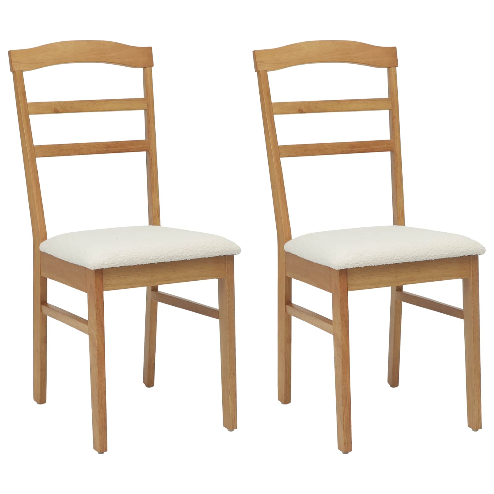 Stolac za blagovanje 2 pcs Prirodna i svijetla