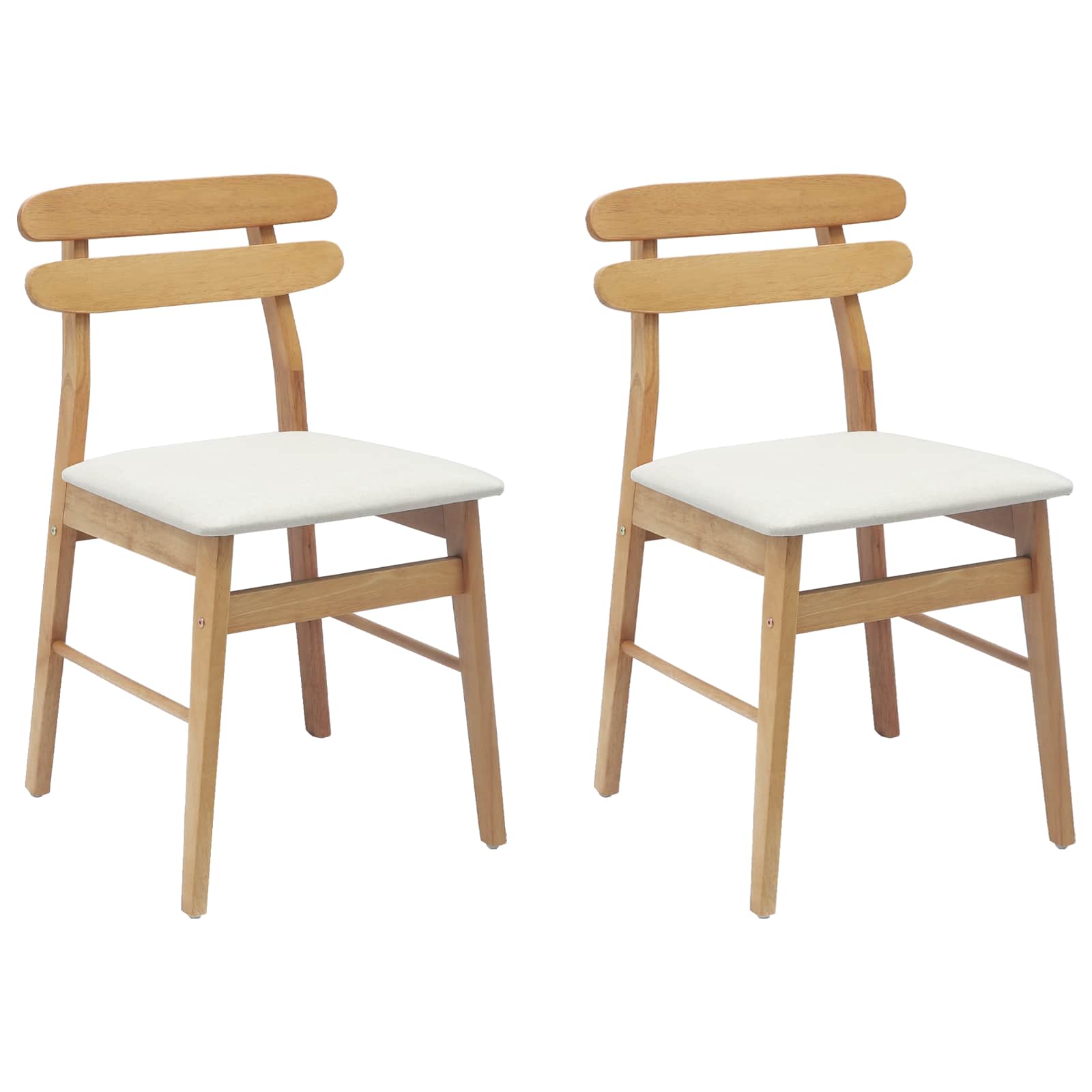 Stolac za blagovanje 2 pcs Prirodna i svijetla
