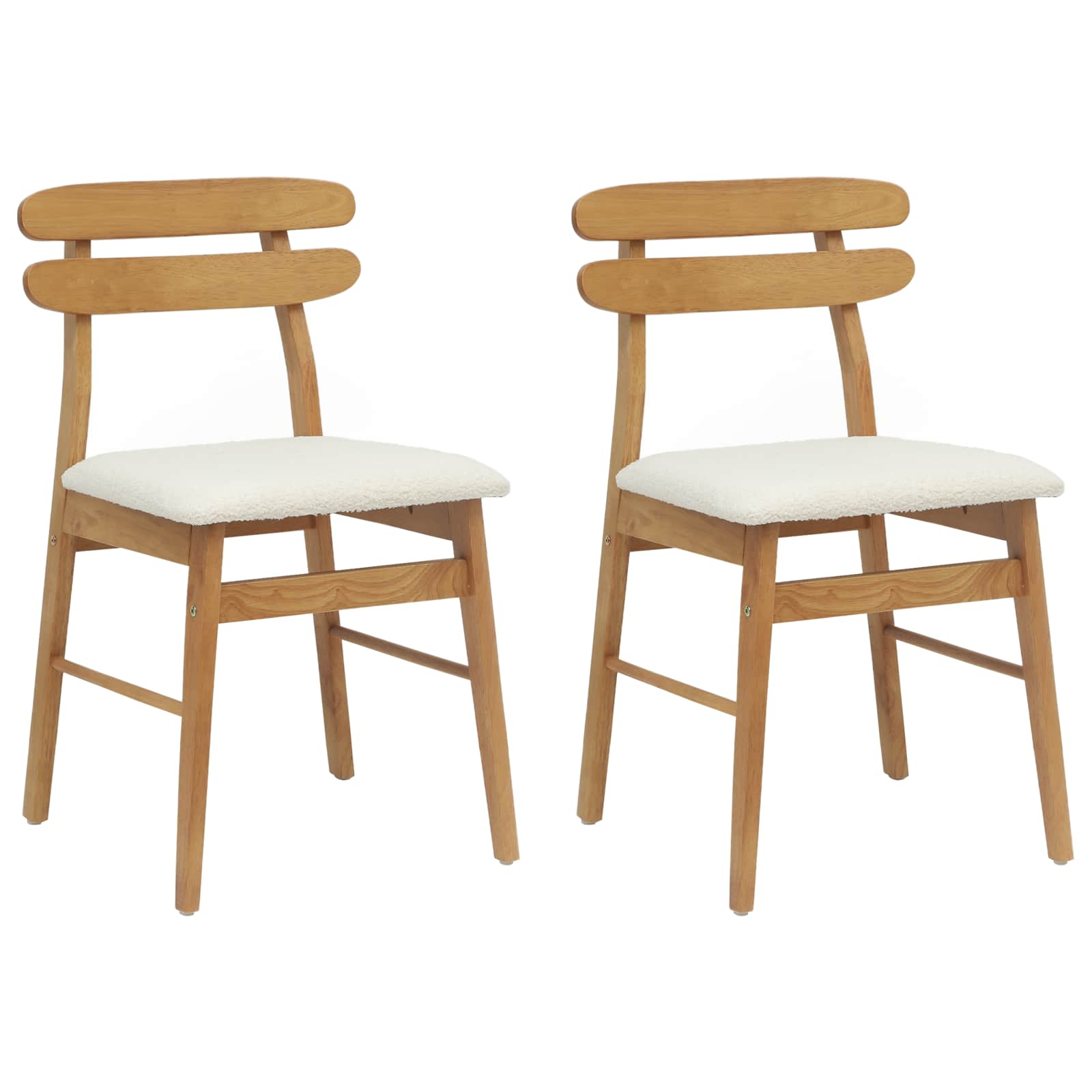 Stolac za blagovanje 2 pcs Prirodna i svijetla