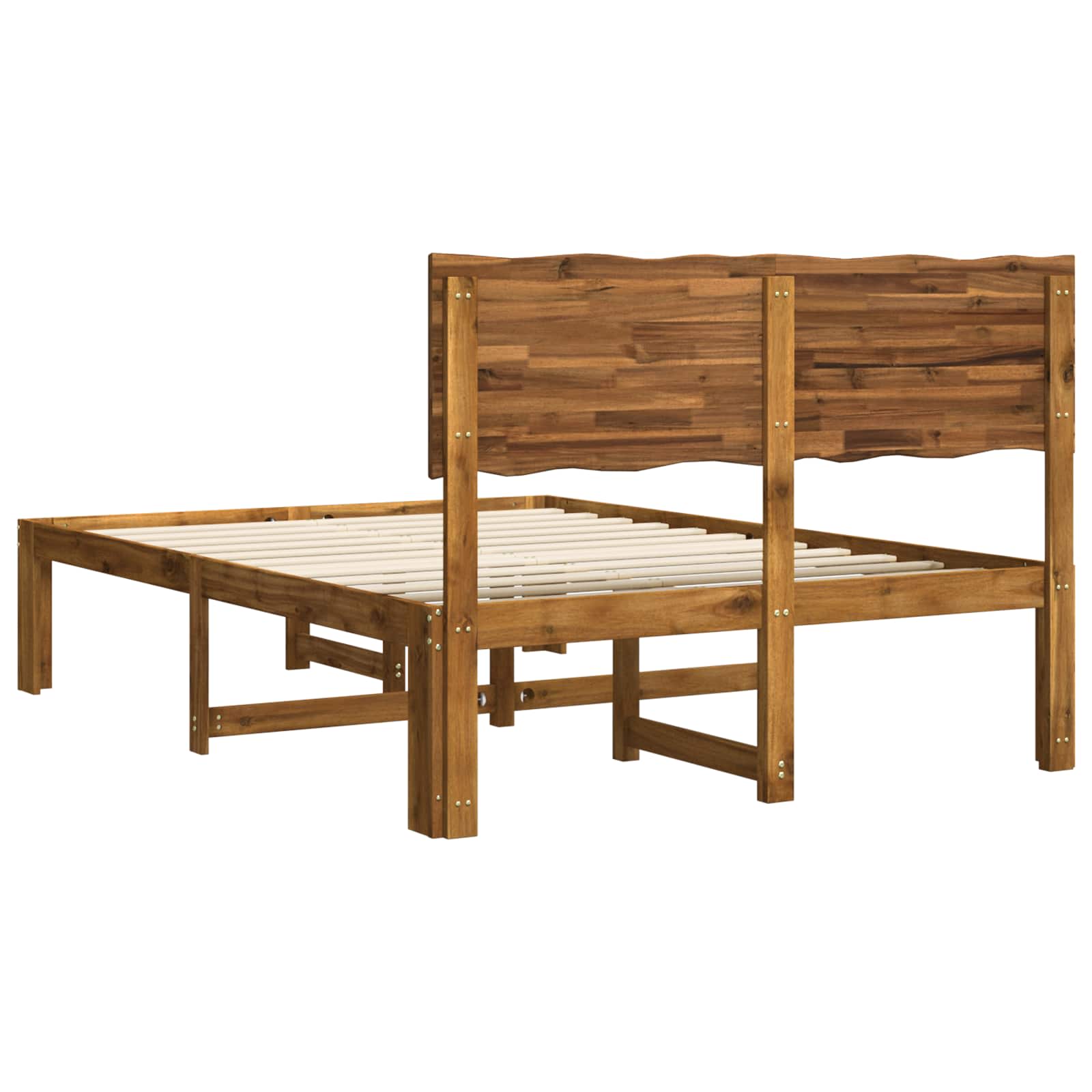 Krevetni okvir s uzglavljem ROSTOCK Prirodna 140 x 190 cm