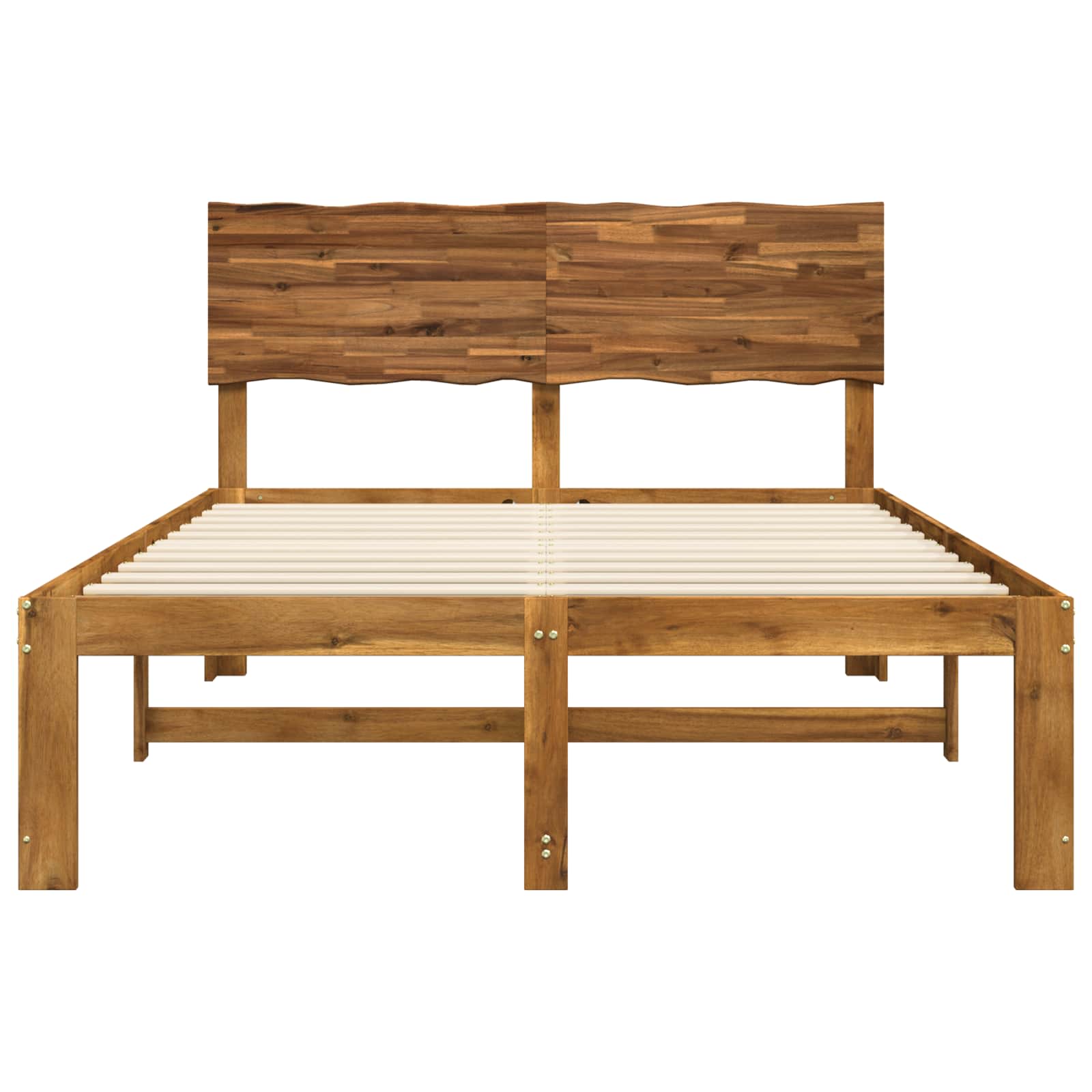 Krevetni okvir s uzglavljem ROSTOCK Prirodna 140 x 190 cm