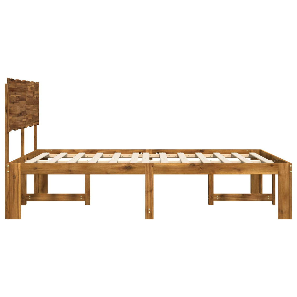 Krevetni okvir s uzglavljem ROSTOCK Prirodna 140 x 190 cm