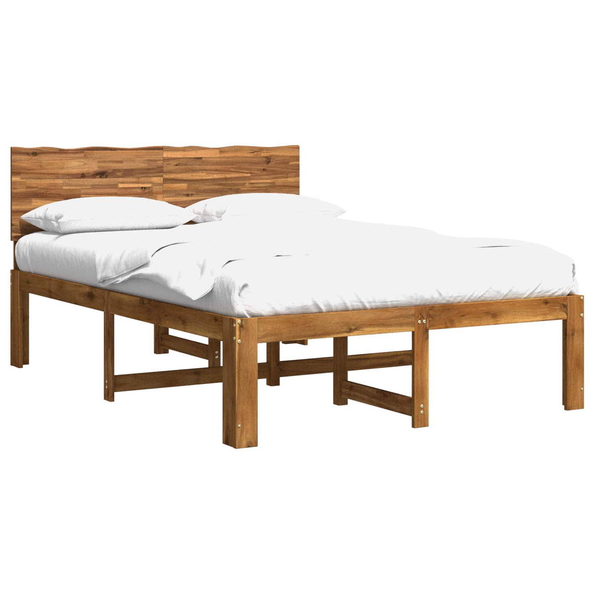 Krevetni okvir s uzglavljem ROSTOCK Prirodna 140 x 190 cm