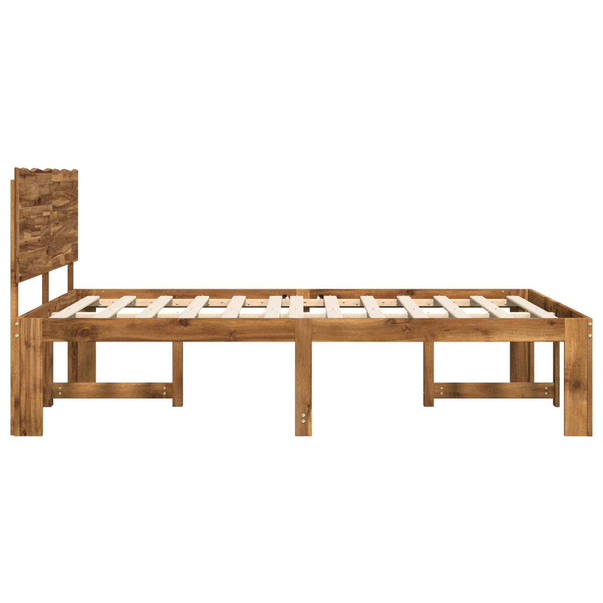 Krevetni okvir s uzglavljem ROSTOCK Prirodna 140 x 190 cm