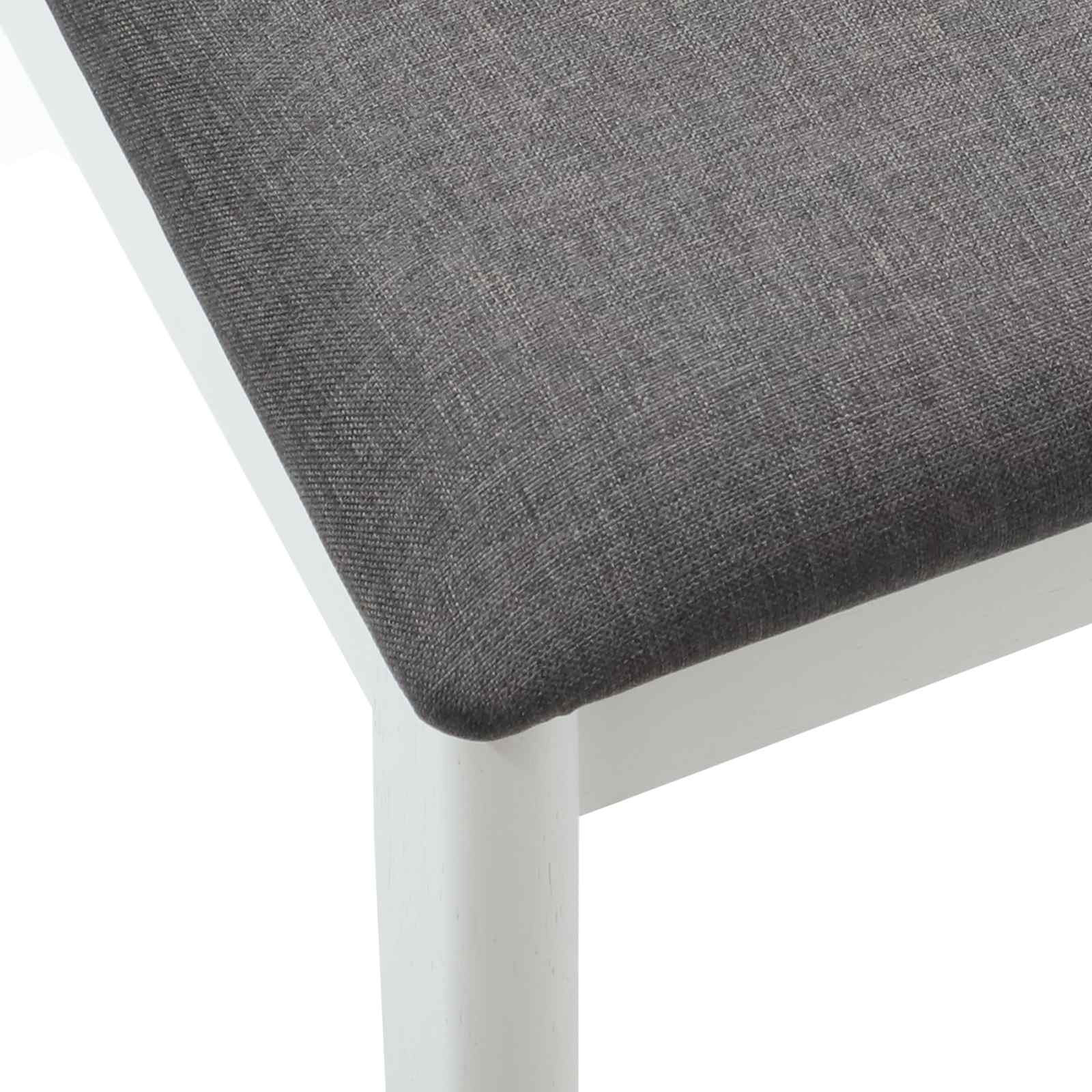 Stolac za blagovanje 2 pcs Bijela i siva Čvrsto drvo