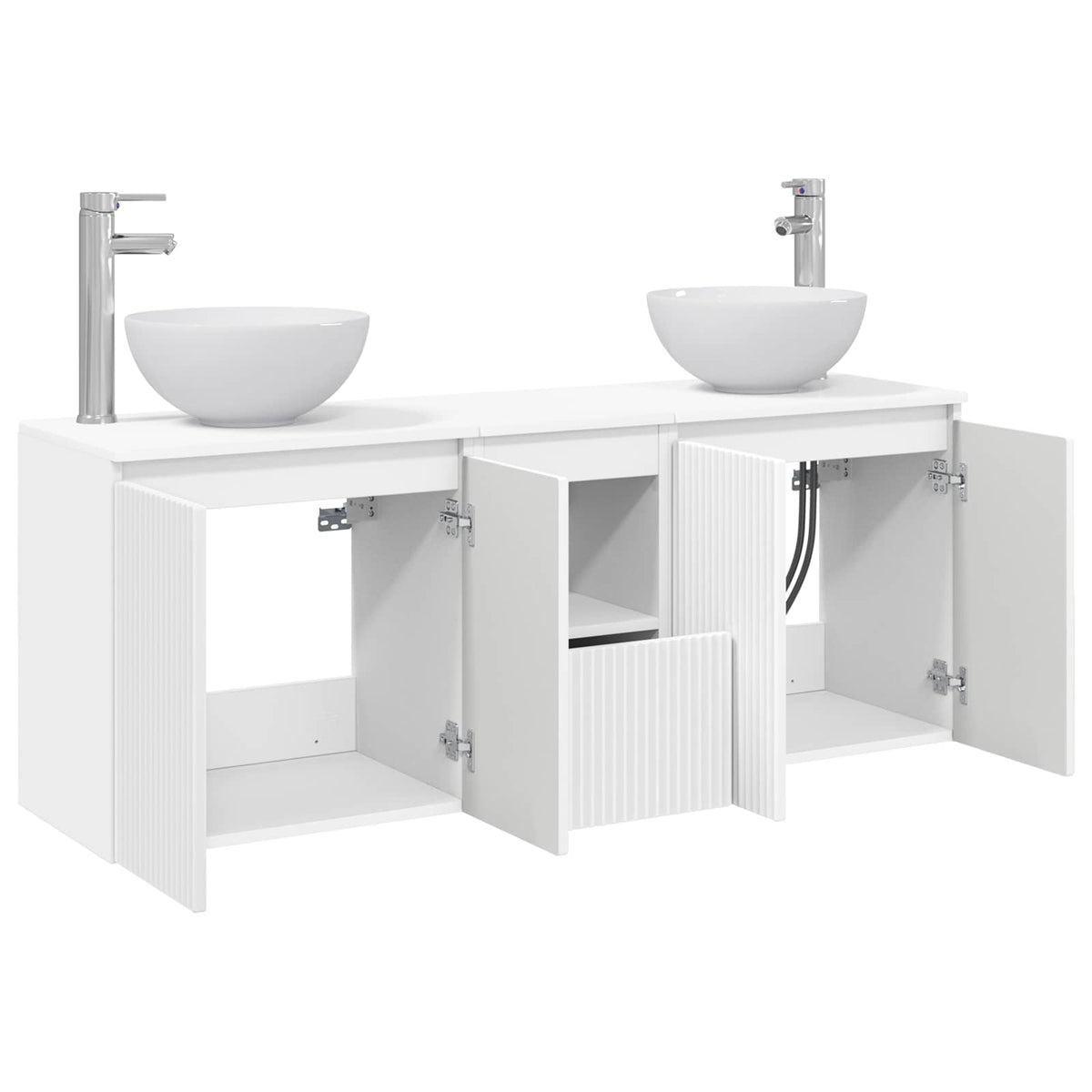 Set ormarića za kupaonicu 3 kom. Bijela 49,5 x 41 x 64,5 cm