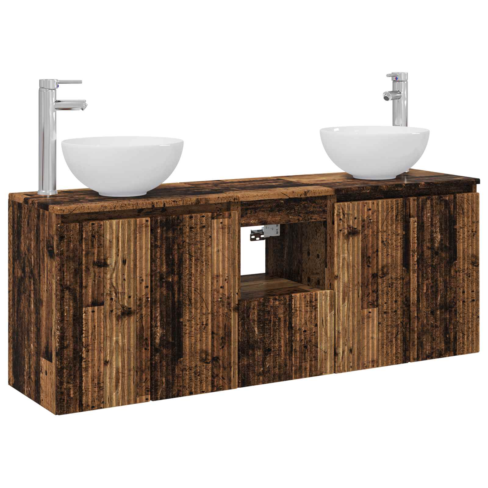 Set ormarića za kupaonicu 3 kom. Staro drvo 49,5 x 41 x 64,5 cm