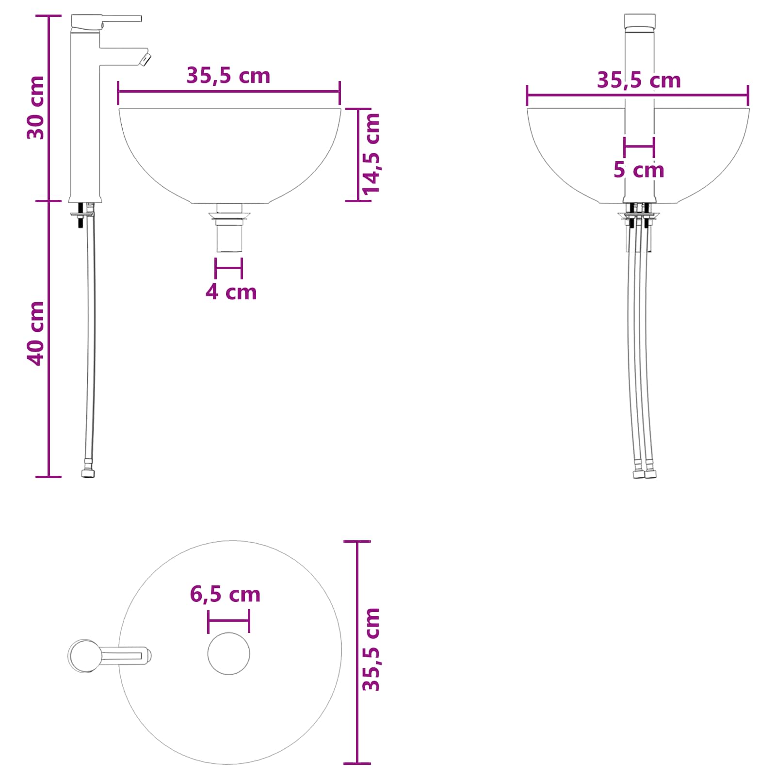 Set ormarića za kupaonicu 3 kom. Staro drvo 49,5 x 41 x 64,5 cm