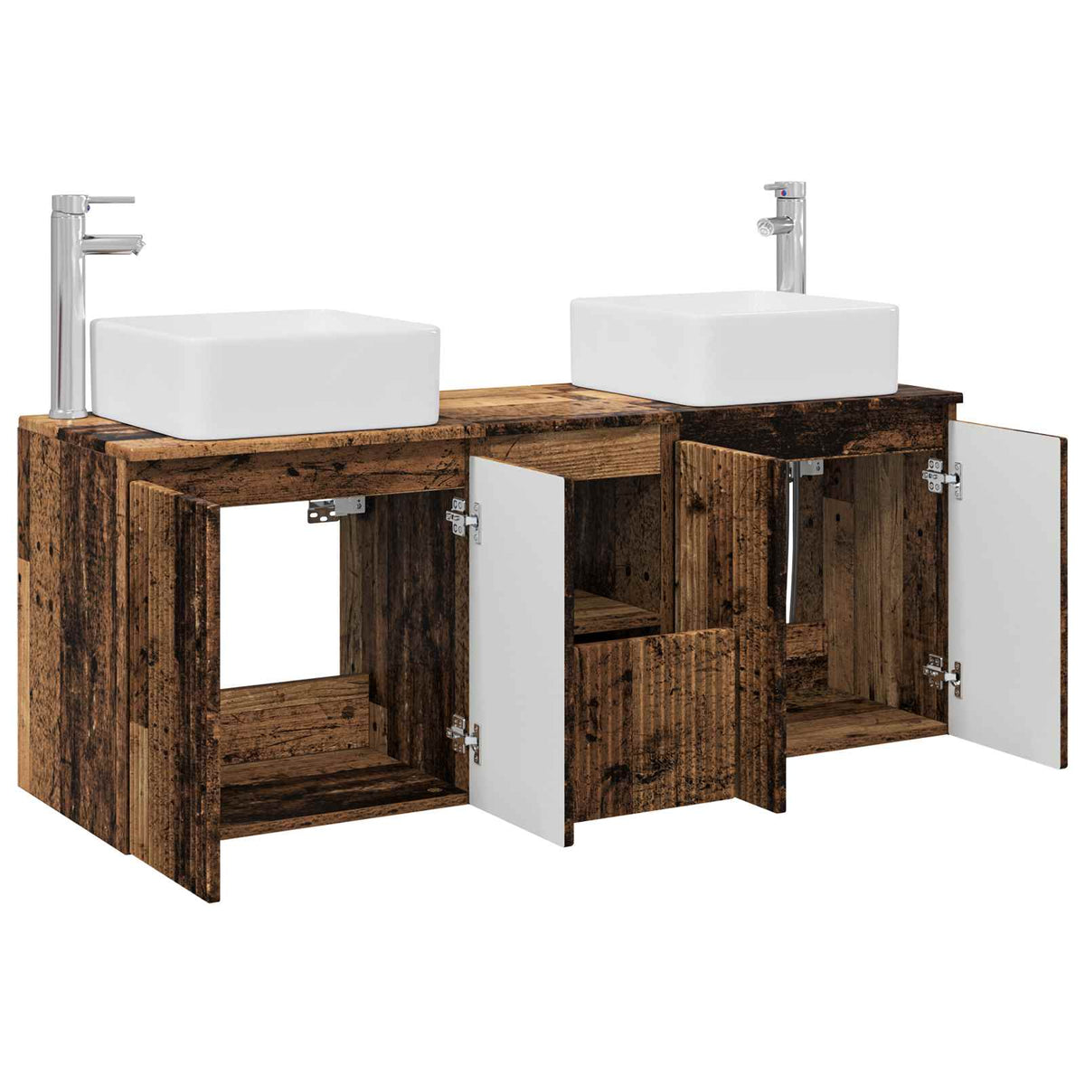 Set ormarića za kupaonicu 3 kom. Staro drvo 49,5 x 41 x 63 cm
