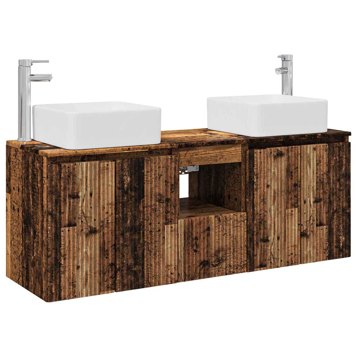 Set ormarića za kupaonicu 3 kom. Staro drvo 53 x 35 x 63 cm