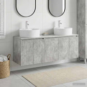 Set ormarića za kupaonicu 3 kom. Betonska siva 49,5 x 44,5 x 65 cm
